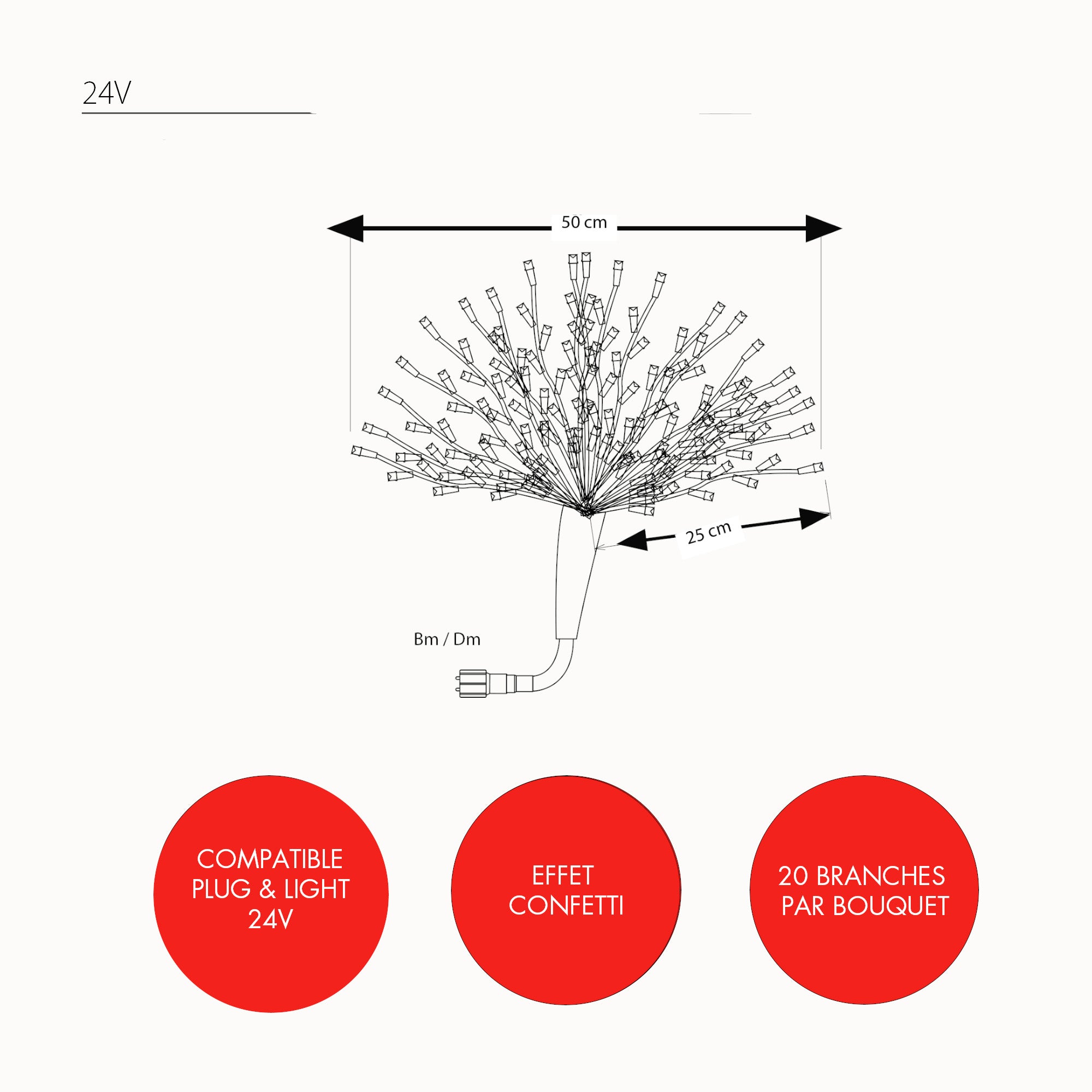 Bouquet scintillant - 24V